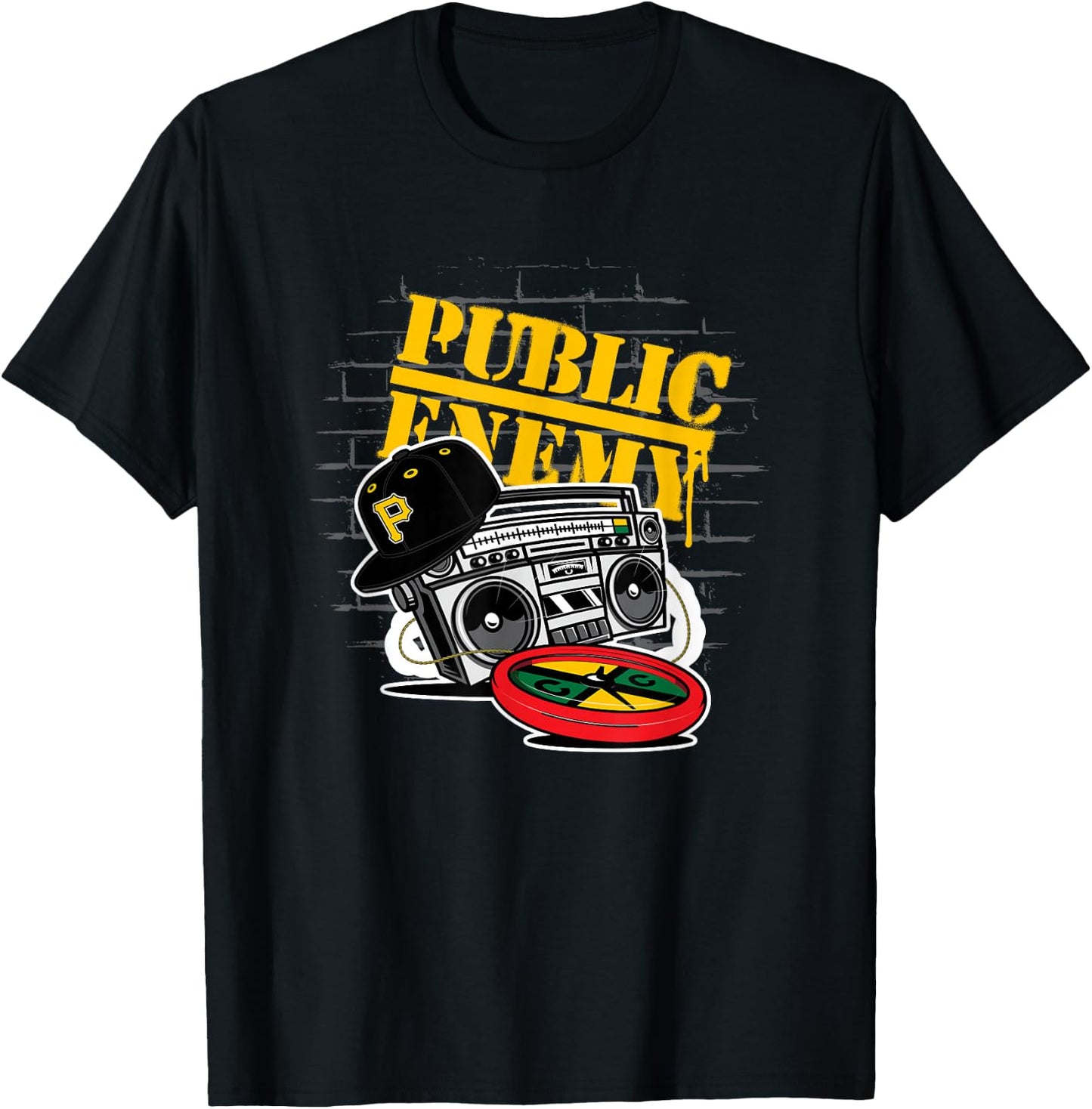 Public Enemy Boom Box | 1990er Vintage Legends T-Shirt - T-Shirt | Black