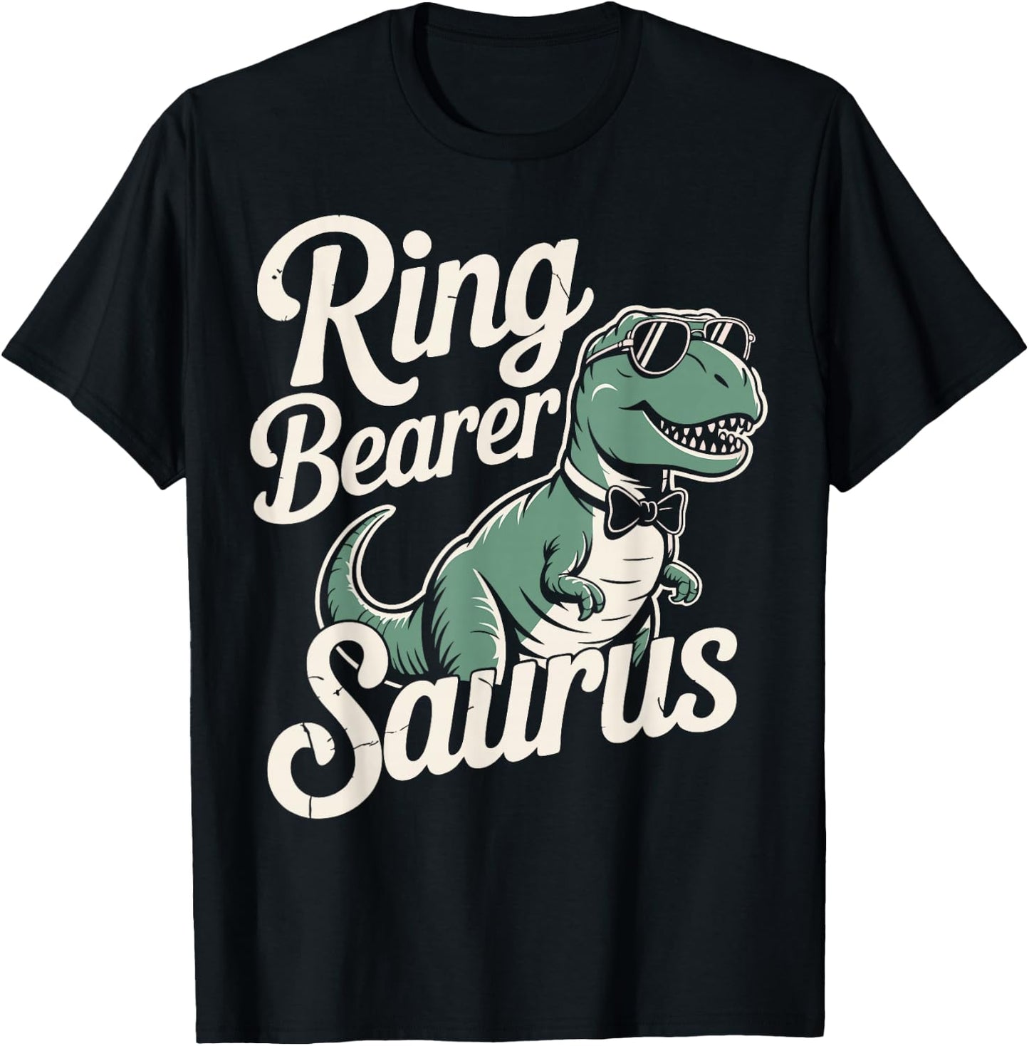 Ring Guy Wedding Party T-Rex Ring Dude T-Shirt - T-Shirt | Black