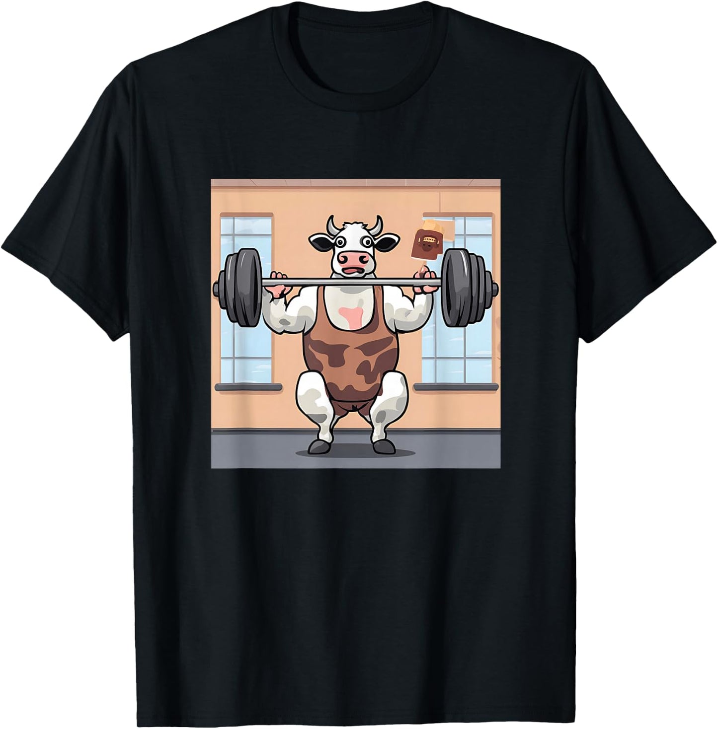 Lean Beef Cow Weightlifting Lean AF Lean Beef Patty T-Shirt - T-Shirt | Black