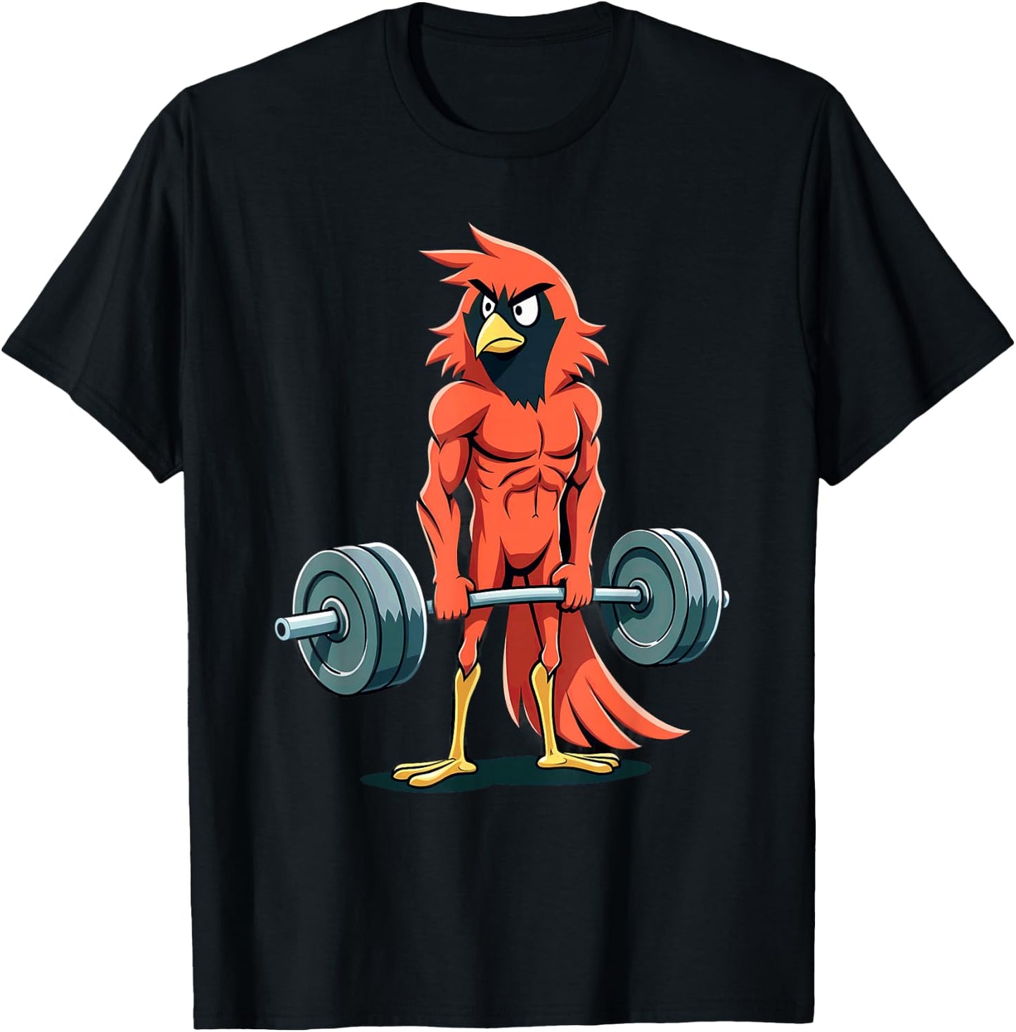 Workout Gym Cardinal Deadlift Weightlifting T-Shirt - T-Shirt | Black