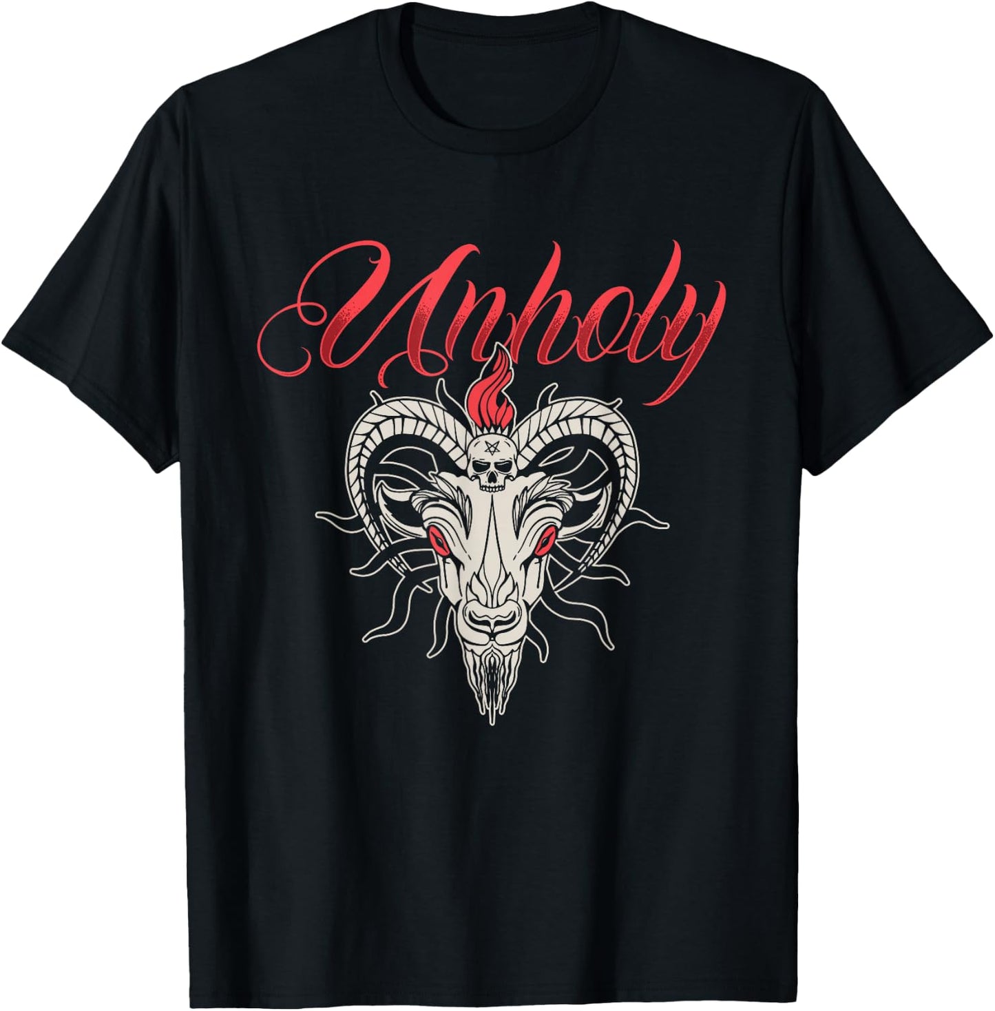 Unholy | Goat Hell | Satan Demon T-Shirt - T-Shirt | Black