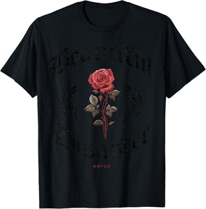Hip Hop Y2K Vintage Hipster Edgy Urban Streetwear Rose T-Shirt - T-Shirt | Black