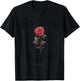 Hip Hop Y2K Vintage Hipster Edgy Urban Streetwear Rose T-Shirt - T-Shirt | Black