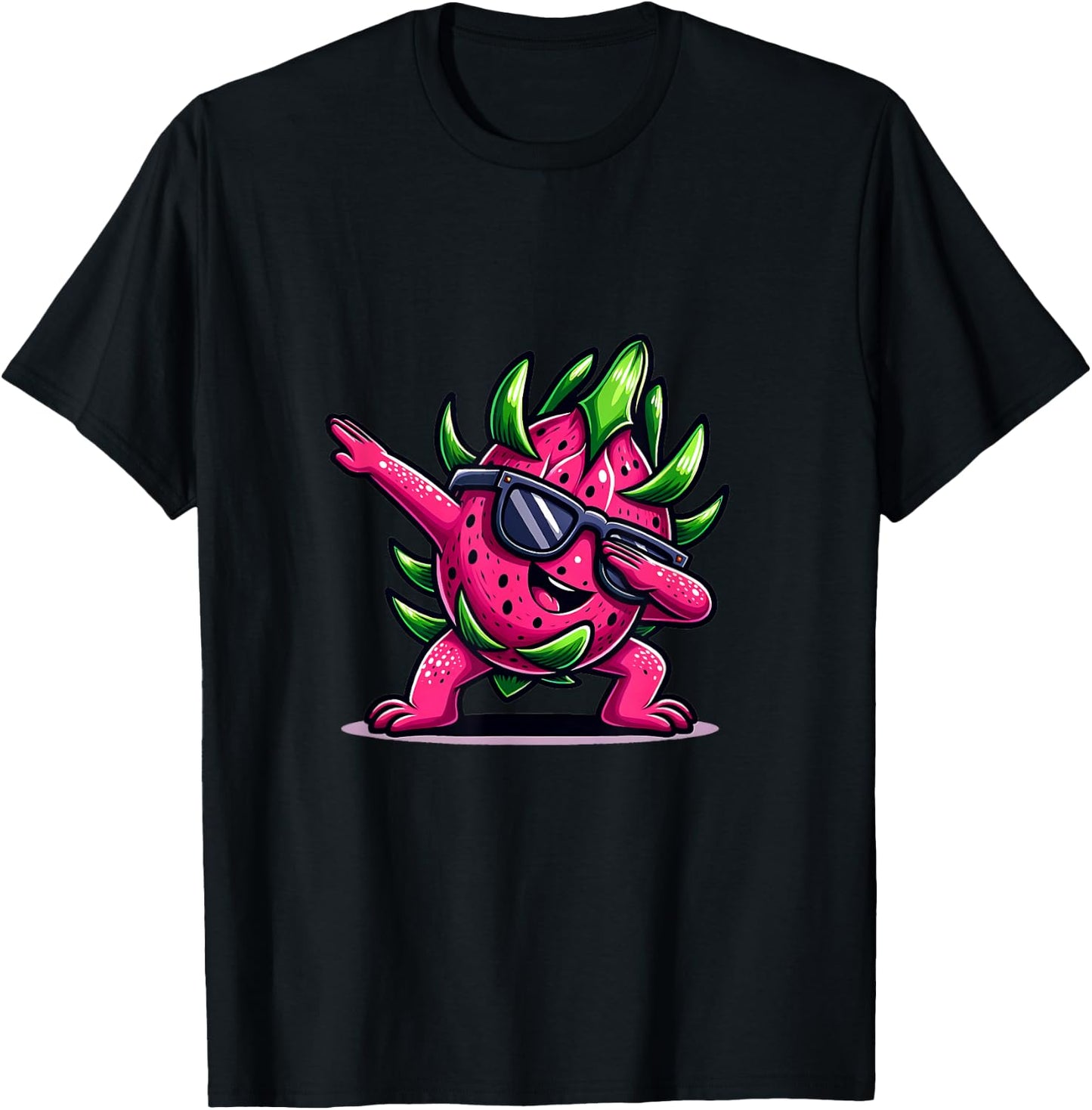 Dab Fruit Dancing Dabbing Dragon Fruit Meme T-Shirt - T-Shirt | Black