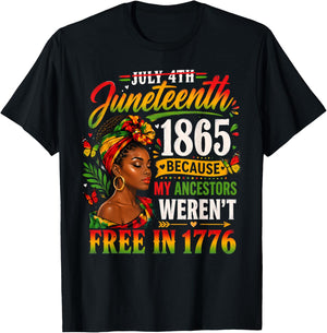 Juneteenth Shirt Women June 19th 1865 Afro Black History T-Shirt - T-Shirt | Black