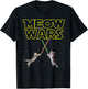 Meow Wars Cat - Funny Gifts For Cats Lovers T-Shirt - T-Shirt | Black