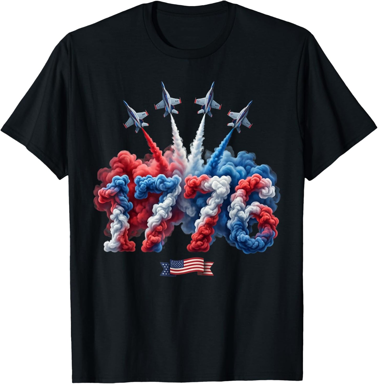 1776 USA Patriotic American 4th of July Men Women T-Shirt - T-Shirt | Black
