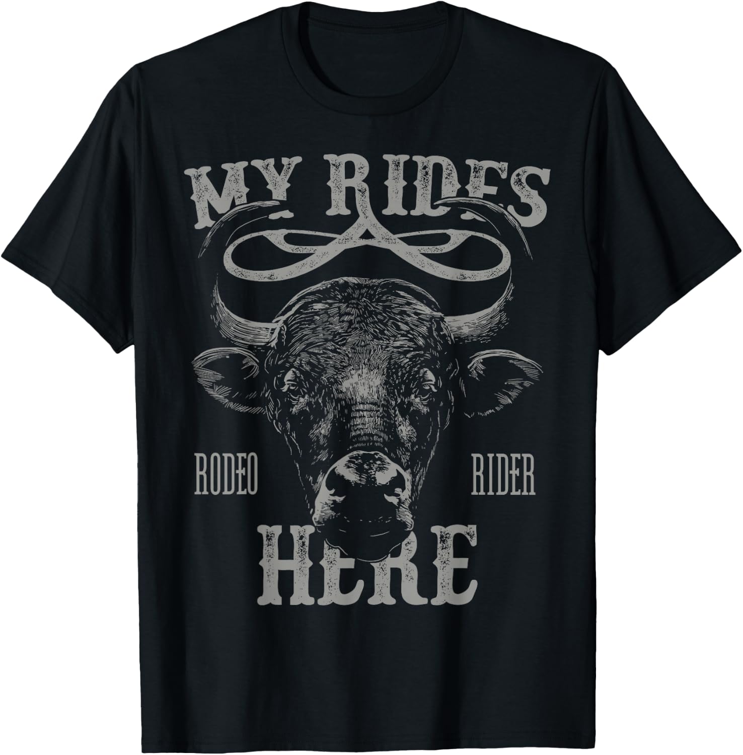 PBR Rodeo Bull Riders Cowboys Western Ranch , black, s T-Shirt - T-Shirt | Black