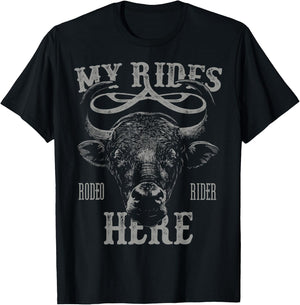 PBR Rodeo Bull Riders Cowboys Western Ranch , black, s T-Shirt - T-Shirt | Black