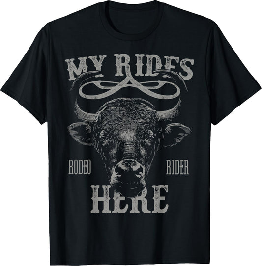 PBR Rodeo Bull Riders Cowboys Western Ranch , black, s T-Shirt - T-Shirt | Black