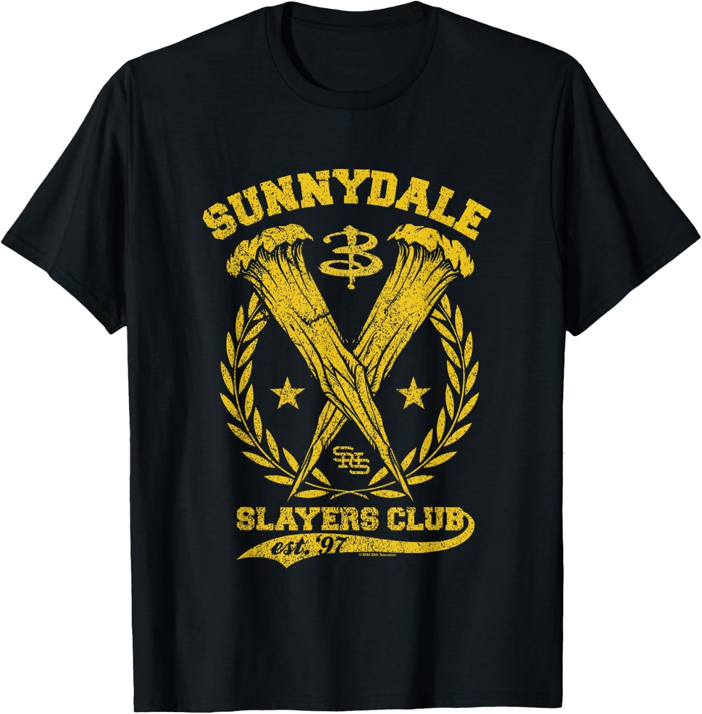 Buffy The Vampire Slayer Sunnydale Slayers Club Collegiate , Black, S T-Shirt - T-Shirt | Black