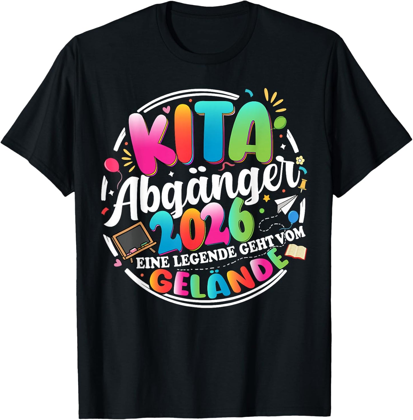 Kita abgänger 2026 Einschulung Schulkind Junge mädchen T-Shirt - T-Shirt | Black