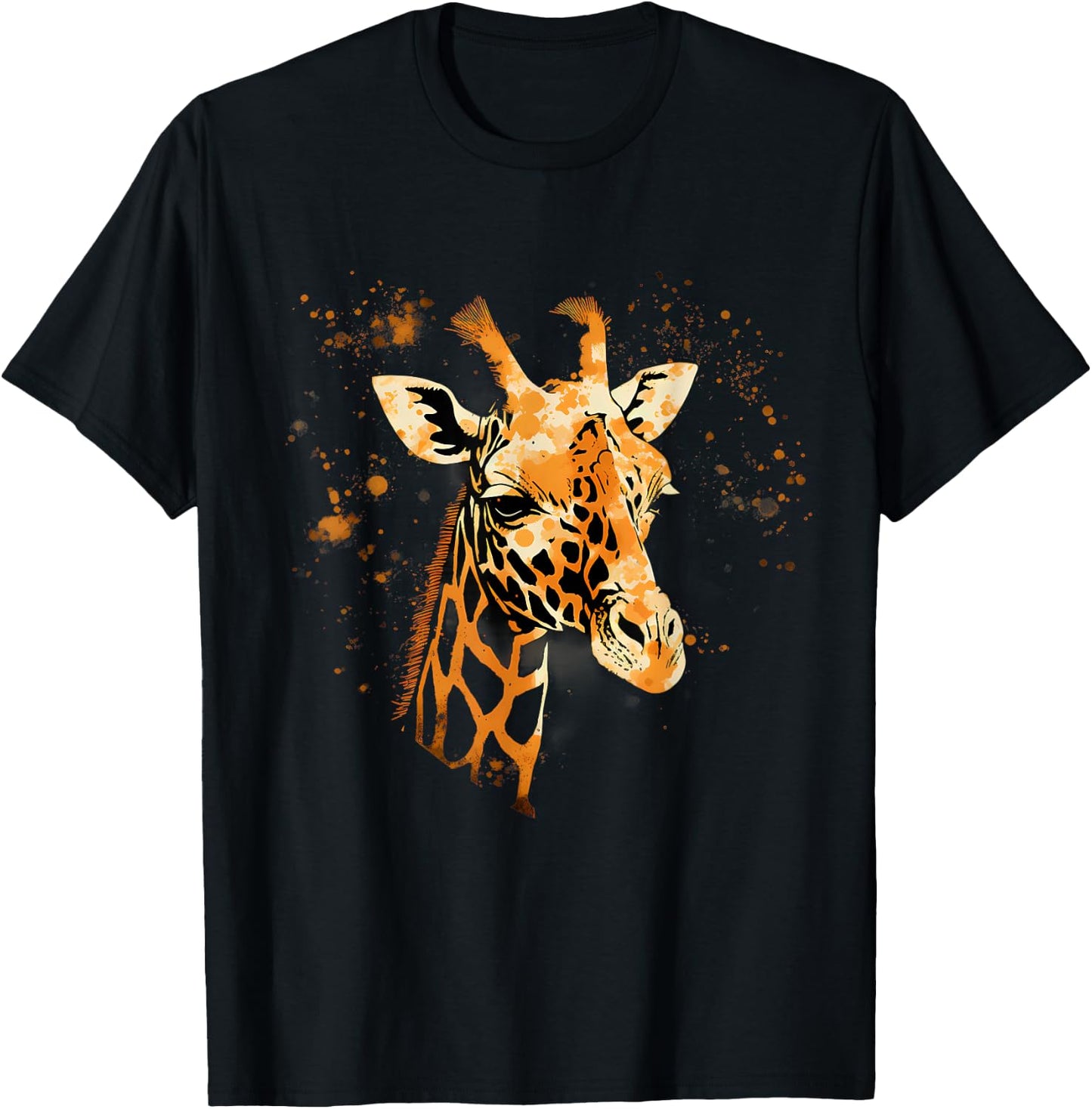 Giraffe, Tierporträt, Nature Splash, Kunstwerk Savanne T-Shirt - T-Shirt | Black