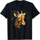 Giraffe, Tierporträt, Nature Splash, Kunstwerk Savanne T-Shirt - T-Shirt | Black