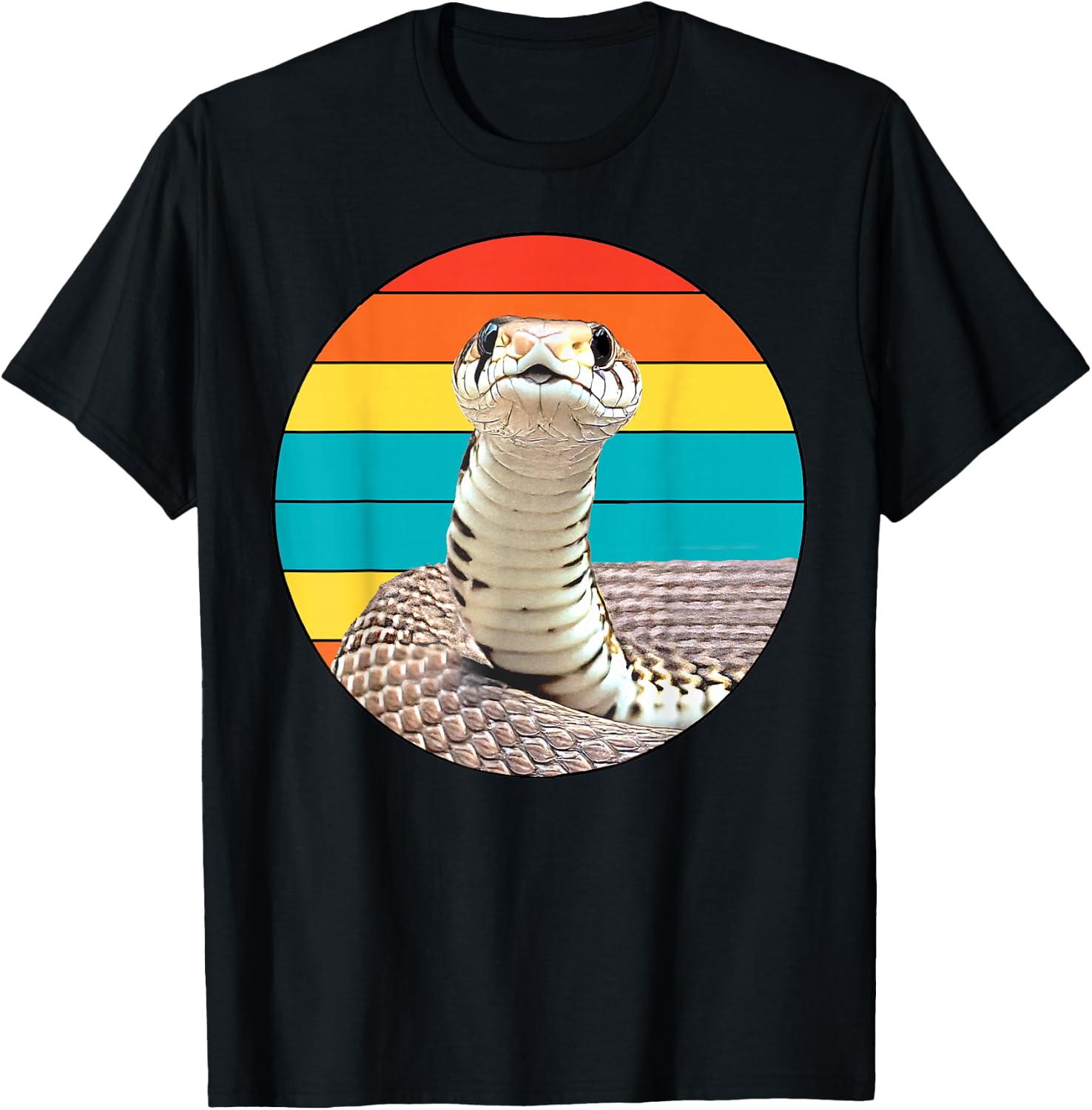 Cute Retro Snake Shirt Vintage Funny Shirt for Snake Lovers T-Shirt - T-Shirt | Black