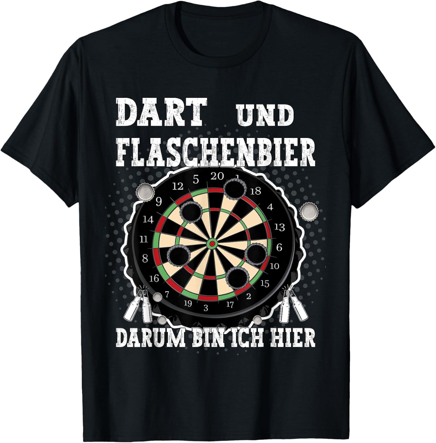 Dart Darts Dart Player Funny Motif , black T-Shirt - T-Shirt | Black