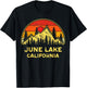 Vintage June Lake California CA Mountains Hiking Souvenir T-Shirt - T-Shirt | Black