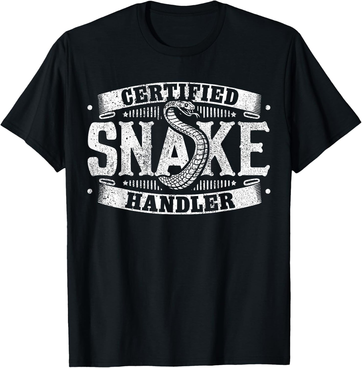Certified Snake Handler - Snake T-Shirt - T-Shirt | Black