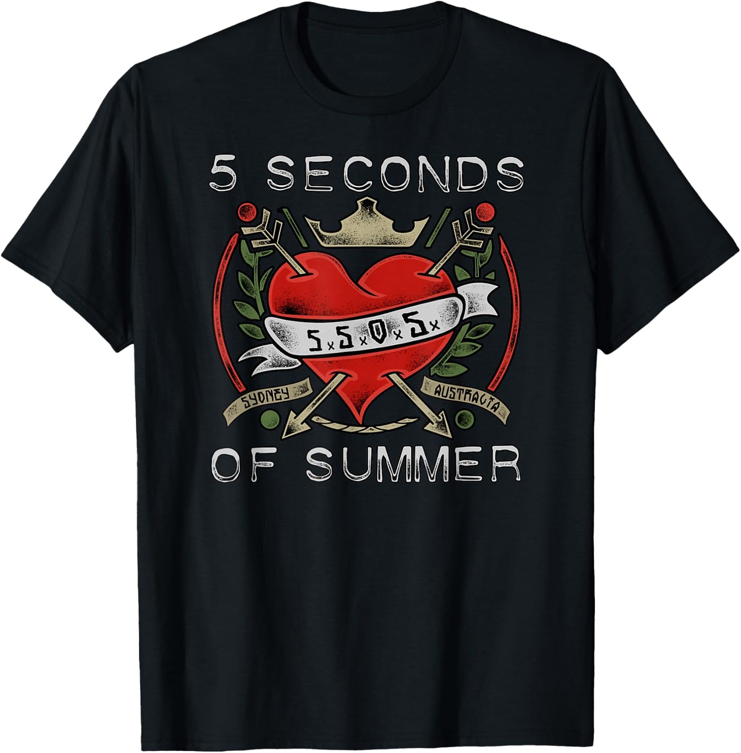 5 Seconds of Summer Arrow T-Shirt - T-Shirt | Black