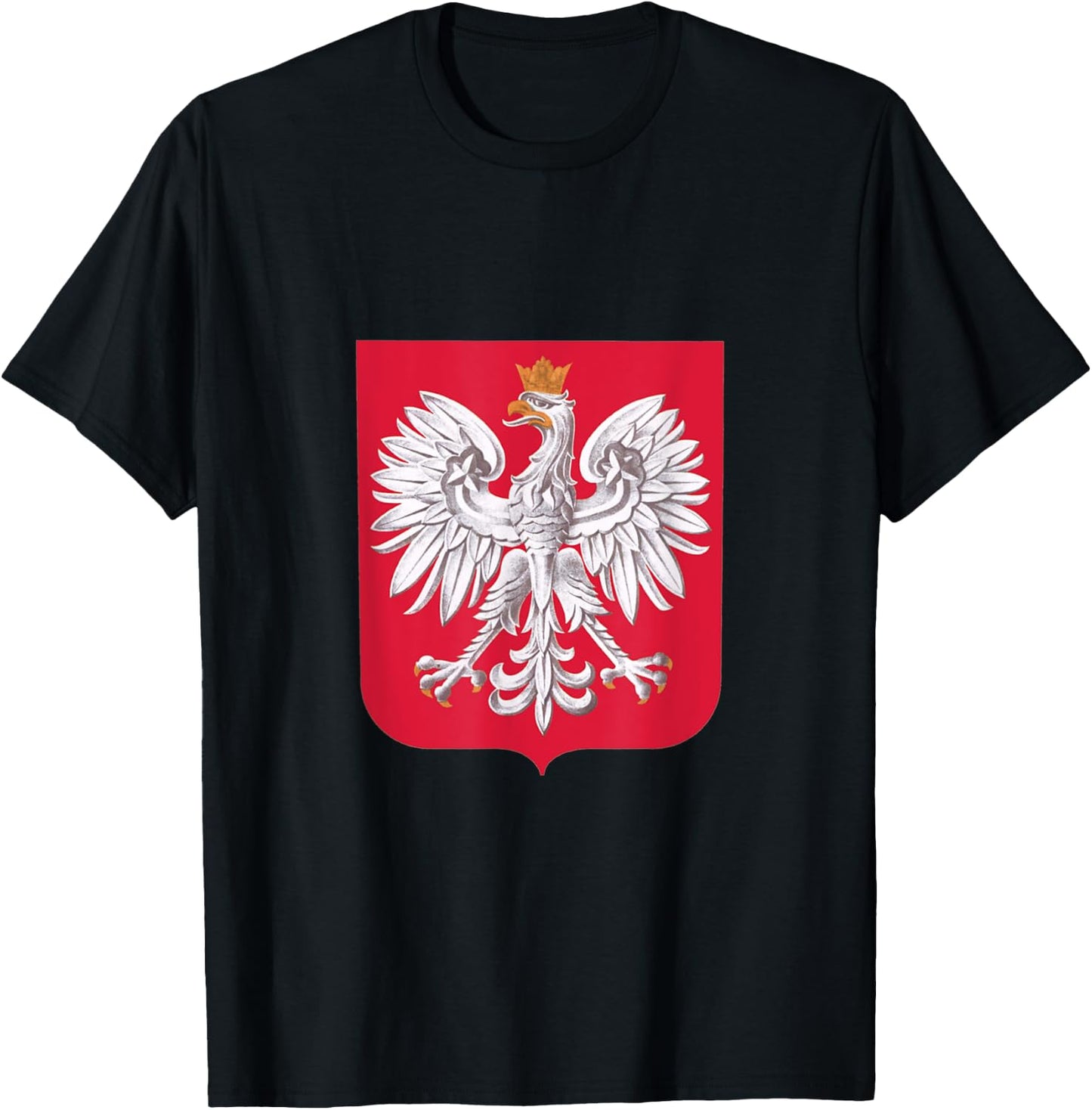 Polish Eagle Shield Poland T-Shirt - T-Shirt | Black
