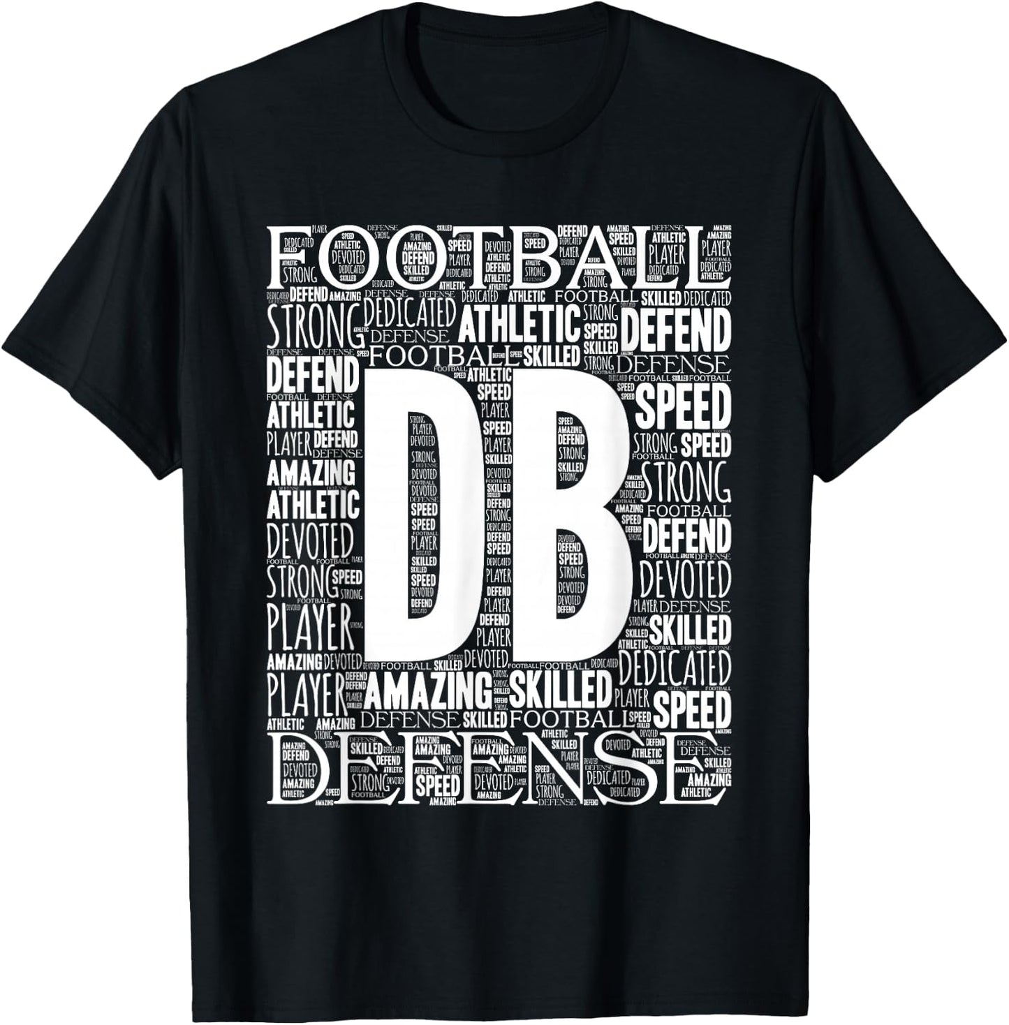 Defensive Back DB Position Football T-Shirt - T-Shirt | Black