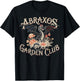 Abraxos Garden Club Dragon Vintage Fantasy Floral Pattern T-Shirt - T-Shirt | Black