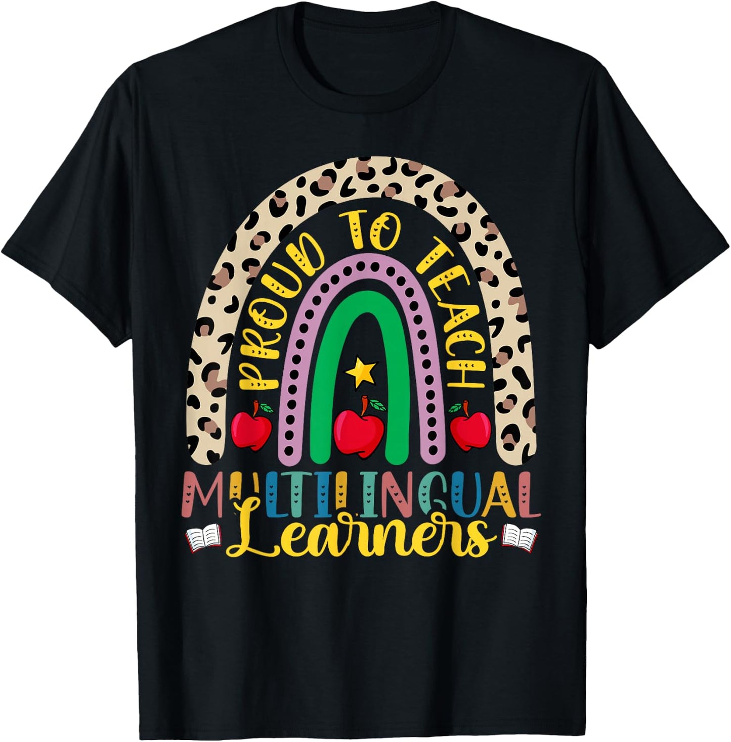 Proud to Teach Multilingual Learners - Multilingual Teacher T-Shirt - T-Shirt | Black