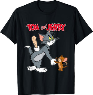 Tom and Jerry Hand Shake T-Shirt - T-Shirt | Black