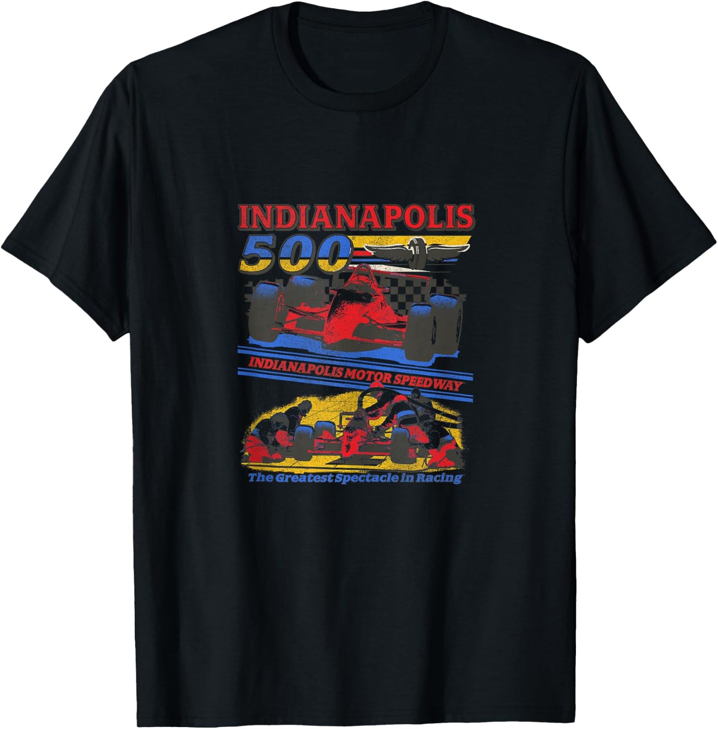 Indy 500 Indianapolis Motor Speedway The Greatest Spectacle T-Shirt - T-Shirt | Black