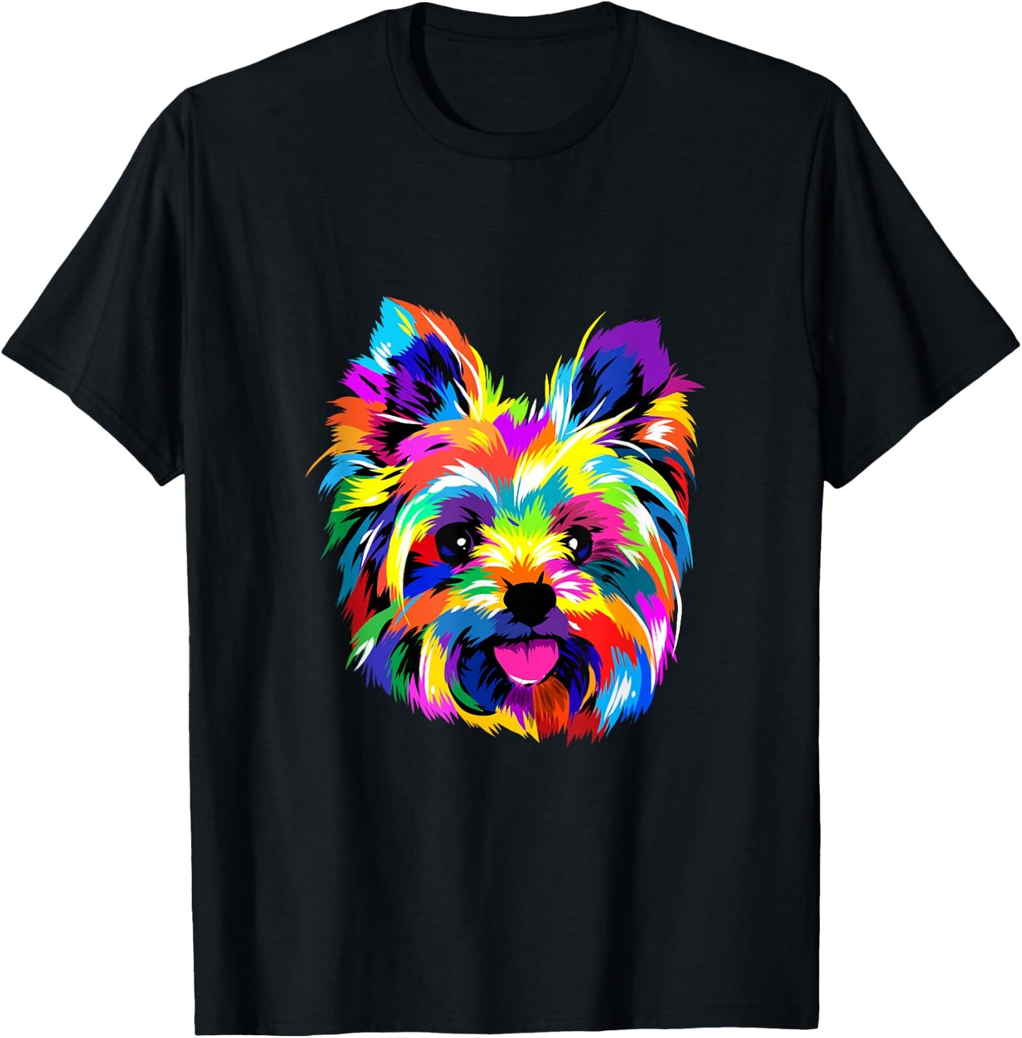 Pop Art Yorkshire Terrier Dog Lover Yorkie Art Yorkie Lovers T-Shirt - T-Shirt | Black