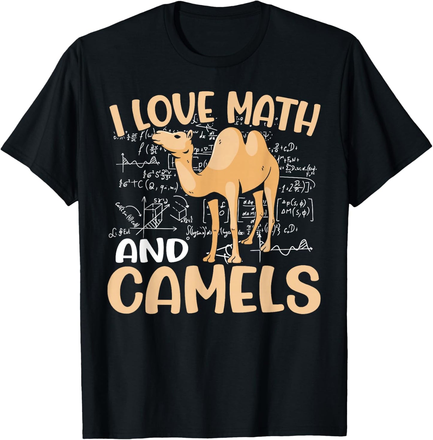 Kids Dromedary Funny School I Love Math And Camels T-Shirt - T-Shirt | Black