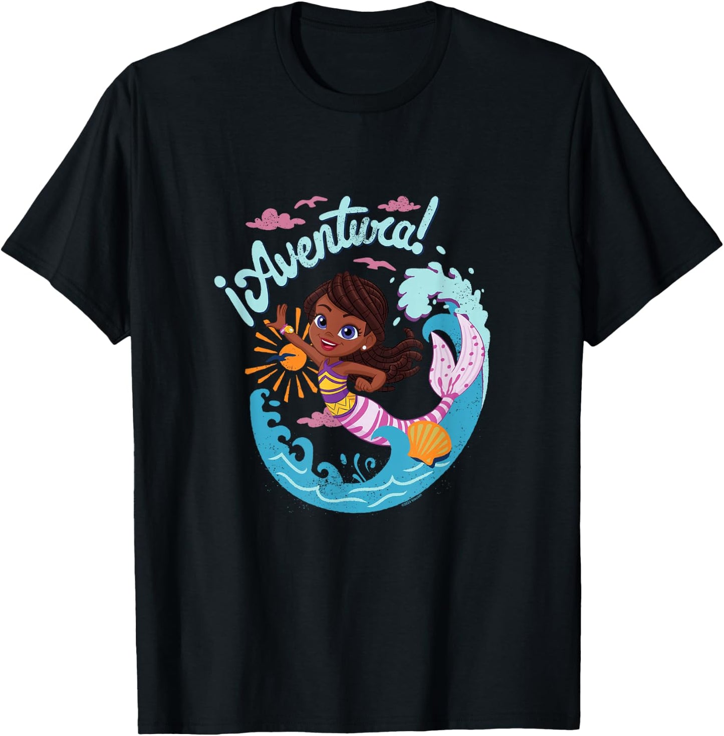Santiago of the Seas ¡Aventura! Mermaid Lorelai Shot Vintage T-Shirt - T-Shirt | Black