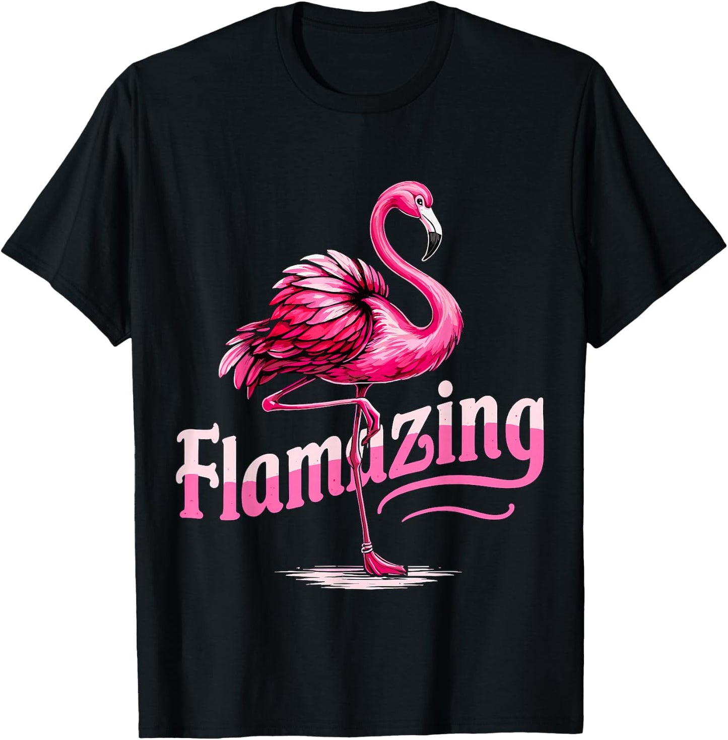 Flamazing Flamingo T-Shirt - T-Shirt | Black