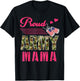 Proud Army Mama Military Camouflage Dog Tag Mother Solider Men Women T-Shirt - T-Shirt | Black