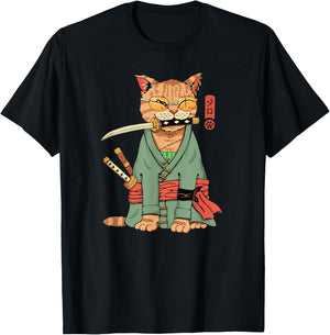 Zoro Cat Warrior T-Shirt - T-Shirt | Black