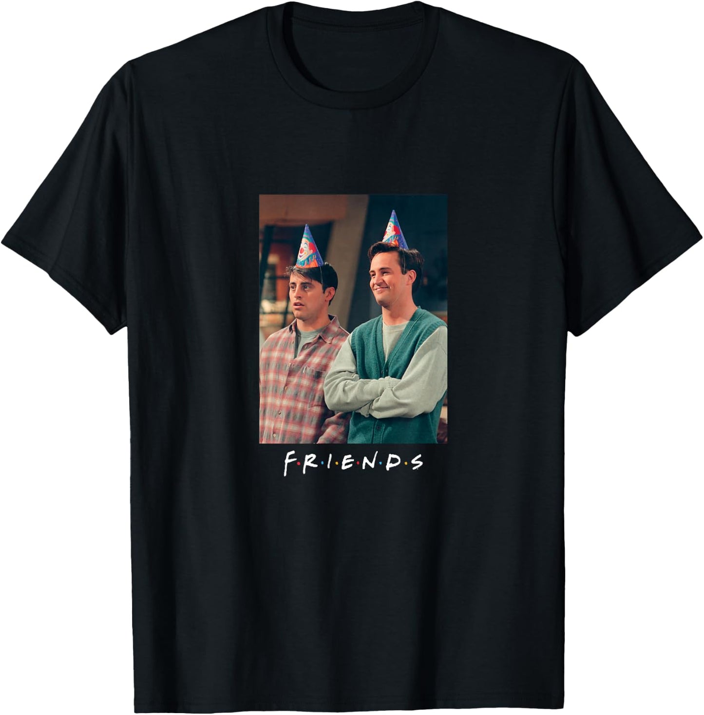 Friends TV Series Joey & Chandler Birthday NY Logo PAPL181 T-Shirt - T-Shirt | Black