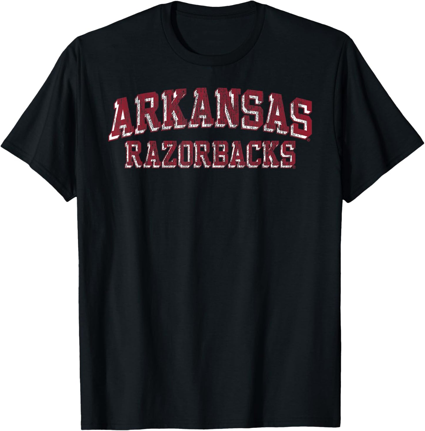 Arkansas Razorbacks Retro Arch Black Officially Licensed T-Shirt - T-Shirt | Black