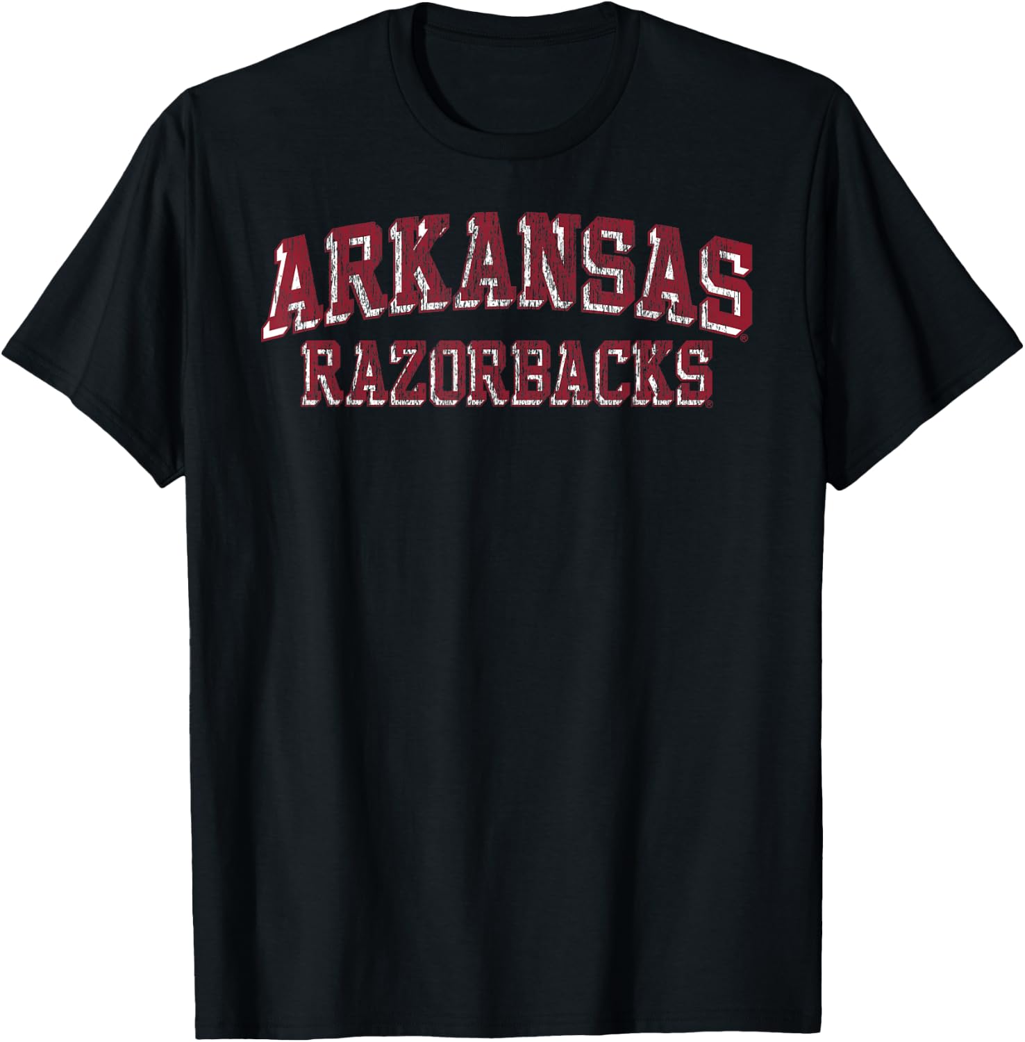 Arkansas Razorbacks Retro Arch Black Officially Licensed T-Shirt - T-Shirt | Black