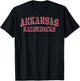 Arkansas Razorbacks Retro Arch Black Officially Licensed T-Shirt - T-Shirt | Black