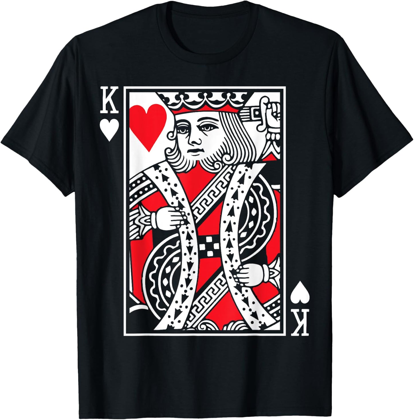 King of Hearts - Poker Cards Costume (Queen Available). T-Shirt - T-Shirt | Black
