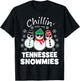 Chillin With My Tennessee Snowmies Funny Christmas T-Shirt - T-Shirt | Black