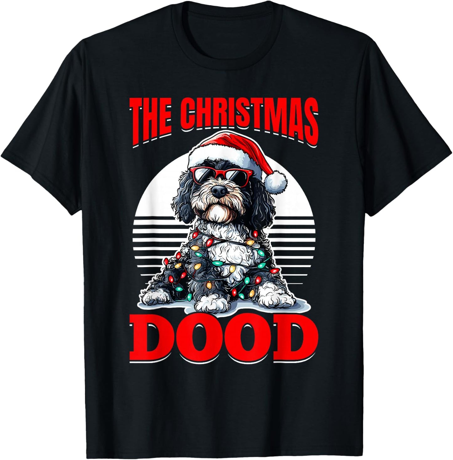 Bernedoodle Christmas Dog Breed The Christmas Dood T-Shirt - T-Shirt | Black