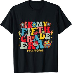 In My Fifth Grade Era 5th Grade Back To School Teacher Kids T-Shirt - T-Shirt | Black