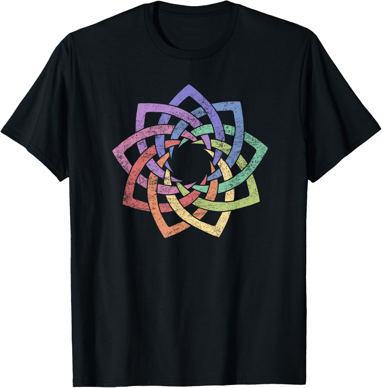 Woven in Unity Nine Pointed Star - Vintage Style Baha'i top T-Shirt - T-Shirt | Black
