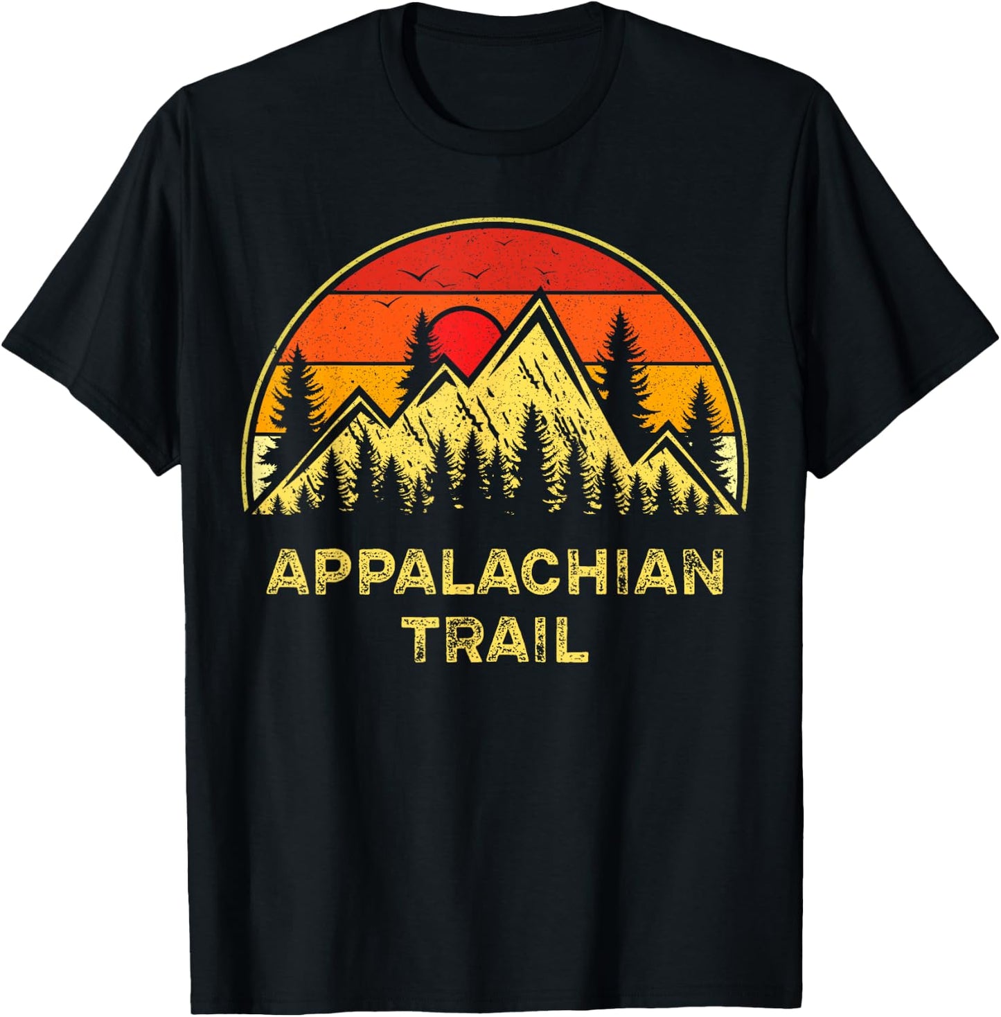 Vintage Appalachian Trail Nature Hiking Mountains Souvenir T-Shirt - T-Shirt | Black