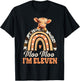 Moo Moo Im Eleven Birthday Decoration Highland Cow 11th Bday T-Shirt - T-Shirt | Black