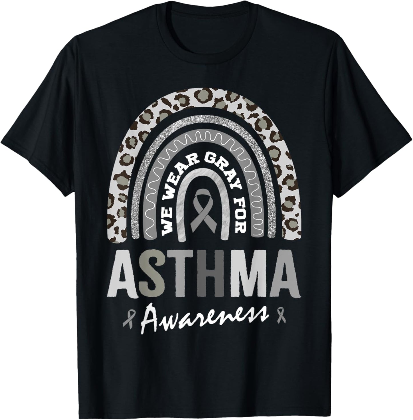 In May We Wear Gray for Asthma Awareness T-Shirt - T-Shirt | Black