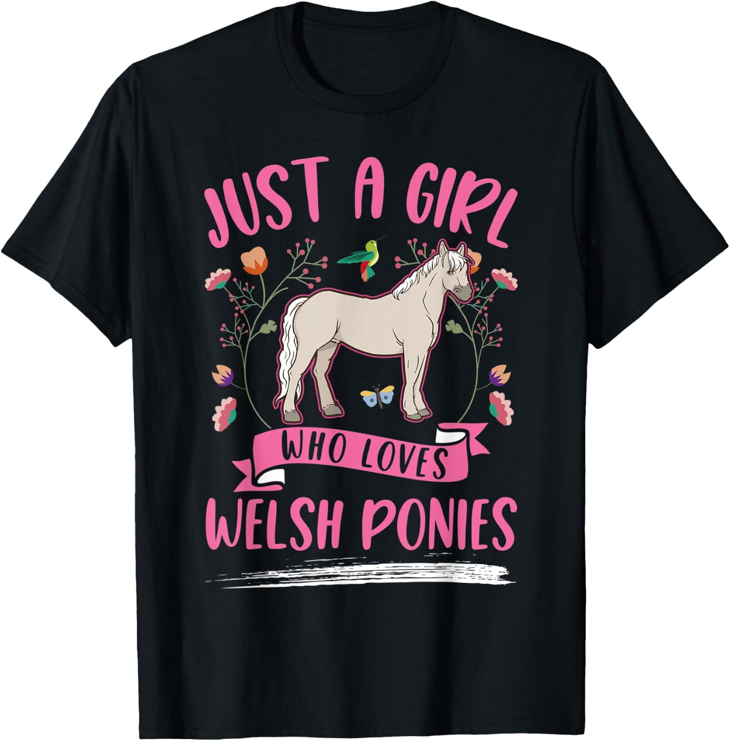 Just a girl who loves Welsh Pony T-Shirt - T-Shirt | Black