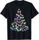 Dragonfly Christmas Tree Lights Insect Christmas Gifts T-Shirt - T-Shirt | Black