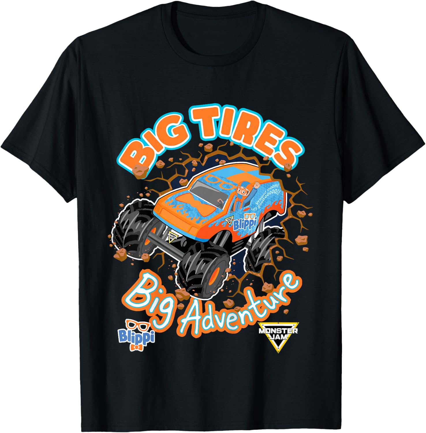 Kids Blippi Big Tires Big Adventure T-Shirt - T-Shirt | Black